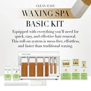 Clean + Easy Basic Roll-On Waxing Kit For Women, Complete Waxing Face & Body Hair Removal, 120V