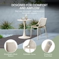 thumbnail image 5 of WestinTrends Playa Outdoor Stackable Modern Plastic Dining Chairs (Set of 2), Sand, 5 of 13