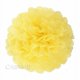 thumbnail image 1 of 5 pompones de papel de seda, guirnalda de flores, decoración de boda, bricolaje, bolas de flores de papel, decoración para fiesta de cumpleaños, baby shower, amarillo claro, 15 cm, 1 of 4