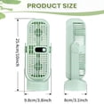 thumbnail image 3 of FENGGHAO Small Desk Fan Personal Rechargeable USB 360 Rotating 5 Speed LED Display Portable Fan Green, 3 of 7