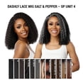 thumbnail image 3 of Ebo Dashly Synthetic Lace Front Wig Salt & Pepper SP Lace Unit 4 Tight Crimp Curl 13” ( HL1B/280 ), 3 of 6