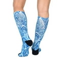 thumbnail image 2 of Sierra Socks Blue Dream Pattern CoolMax Socks, Nature Collection for Men & Women Eco-Friendly Colorful Knee High Socks, 2 of 5