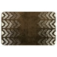 thumbnail image 1 of Alfombra de baño absorbente REGALWOVEN, alfombra de baño con patrones geométricos, alfombra antideslizante para cocina, ducha, marrón 16" x 24", 1 of 6