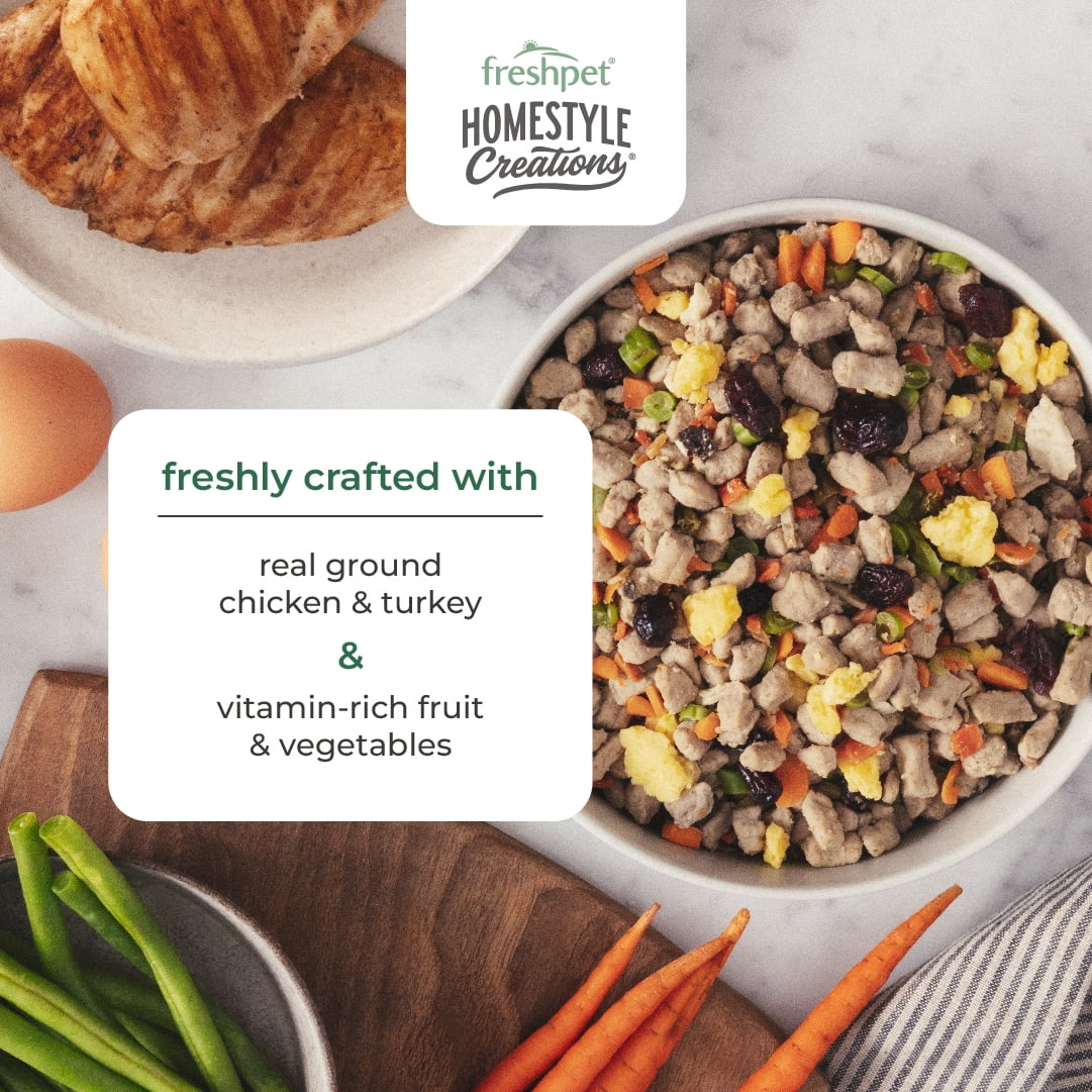 Freshpet Homestyle Creations Chicken & Turkey Recipe for Dogs, 2 lb