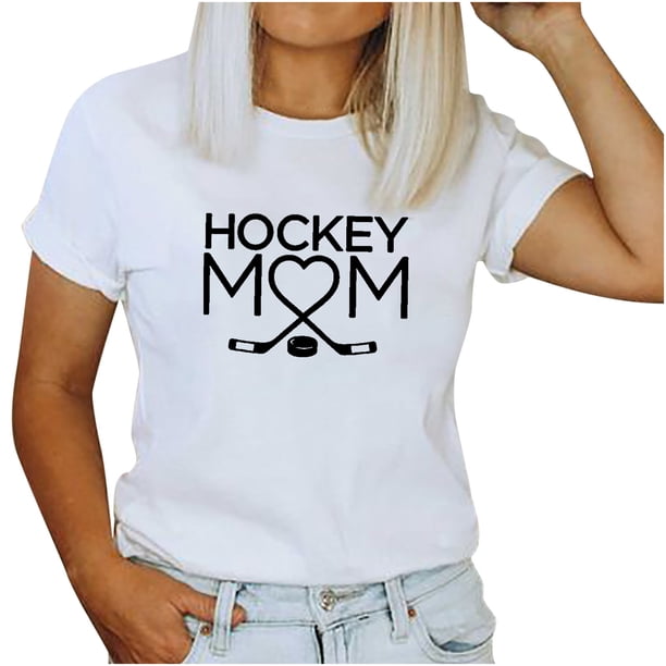 Camiseta holgada de cuello redondo para mujer Harajuku con estampado del Día de la madre a la moda para mujer Fridja bn3718