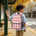 thumbnail image 6 of Red and White Checkered Pattern 17" School Backpacks for Teens,Waterproof Oxford Fabric,S-Shape Padded Straps for School,Travel,Hiking,Camping, 6 of 6