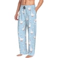 thumbnail image 6 of Vsdgher Goose White Flowers Mens Pajama Pants Sleep & Lounge Pants, PJ Pants-Medium, 6 of 6