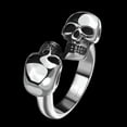 thumbnail image 5 of EOEMY Stainless Steel Antique Gothic Biker Tribal Ring Black Men'S Unisex Skull B178-9, 5 of 9