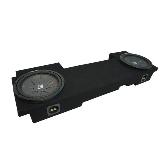 02-13 GMC Sierra HD Crew Truck Kicker CompR CWR10 Dual 10" Sub Box Final 2 Ohm