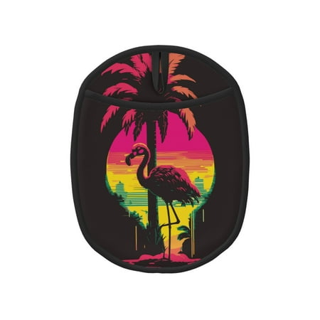 

Sikiie Flamingo And Palm Trees At Sunset Silicone Pot Holders Oven Mitts Heat Resistant Hot Pads Non Slip Pot Holder for Kitchen Baking and Cooking 9.4 x 7.5 Inches