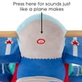 Rocking Plane Toy Kids Plush Stuffed Ride On Wooden Rockers with