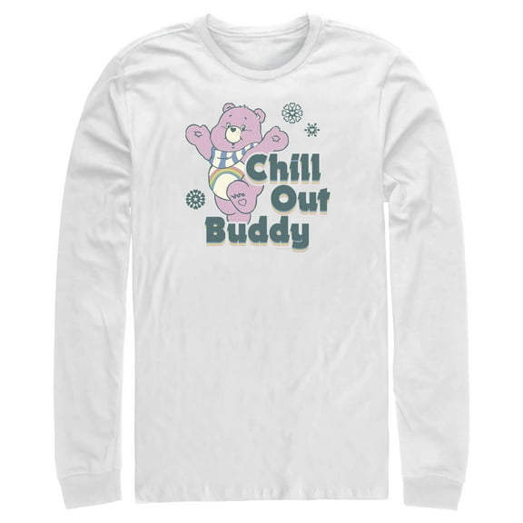 Men's Care Bears Best Friend Bear Chill Out Buddy  Long Sleeve Shirt