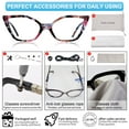 thumbnail image 6 of MARE AZZURO Reading Glasses 2.00 Women Retro Cat Eye Readers 1.0 1.25 1.5 1.75 2.0 2.25 2.5 2.75 3.0 3.5 4.0 5.0 6.0 (Black Floral, 200),Composite Lens,Composite Lens, 6 of 6