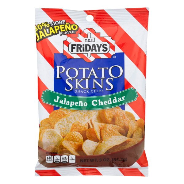 TGI Fridays Potato Skins Snack Chips Jalapeno Cheddar