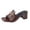Style D (Brown), variant on Elegant Square Toe Heeled Sandals for Women, Slip On Mules featuring Bold Metal Chain Detail, Stylish Block Heel Slides for Walking, Vacation, and Daily Outfits, Non-Slip Sole Dress Sandals, Black