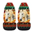 thumbnail image 5 of XYZCANDO Breathable Front Car Seat Covers featuring Horse Sunflower Design - Durable Non-Slip Protection For All Seasons, 5 of 10