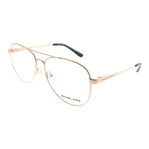 Michael Kors Procida Metal Womens Aviator Eyeglasses Rose Gold 56mm Adult -  