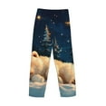 thumbnail image 3 of Lsque Starry Sky Sleep White Bear Print Men's Pajama Pants, Lounge Pant - Comfortable Home Wear,Elastic Waistband, Stylish Design-X-Large, 3 of 9