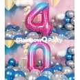 thumbnail image 4 of Number Balloons RainbowQ Party 40 para mujeres que cumplen 40 años, 4 of 5