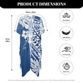 thumbnail image 6 of HELLHERO Polyester Bathing Suit Cover Up for Beach Kimono Free Size Long Kimono Swimsuit Cover Up Blue Floral, 6 of 6