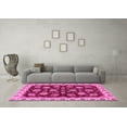 thumbnail image 3 of Ahgly Company Indoor Round Oriental Pink Traditional Area Rugs, 7' Round, 3 of 4