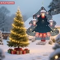 thumbnail image 3 of Stylish Metal Hanging Christmas Tree Wind Spinner - Festive Red Lantern Snowflakes & Ornaments Design for Garden Decor, 3 of 7