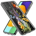 thumbnail image 2 of MUNDAZE Samsung Galaxy A52 Yellow Purple Spring Flowers Butterflies Floral Shockproof Clear Hybrid Protective Phone Case Cover, 2 of 5