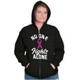 thumbnail image 3 of Breast Cancer No One Fights Alone Zip Hoodie Sweatshirt Women Brisco Brands S, 3 of 6