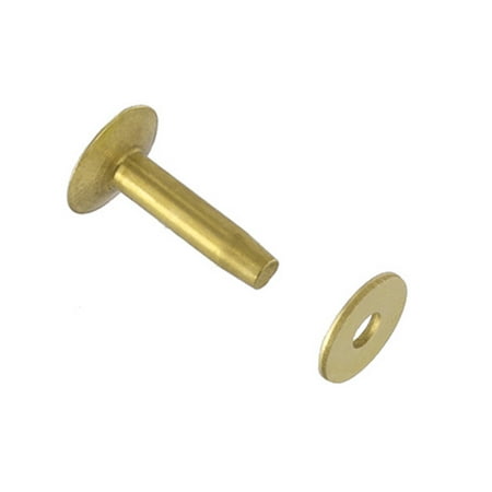

BRB09 #9 Brass Rivets w/ Burrs Solid Brass (100 sets per bag)