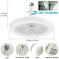 thumbnail image 3 of Enclosed Ceiling Fans with Lights and Remote, 10 Inch Mini Bladeless Ceiling Fan with Light, Family Summer Gift, for Kitchen,Bathroom,Garage,Pantry,Tool Room,Store Room,Closet,Laundry Room (Grey), 3 of 7