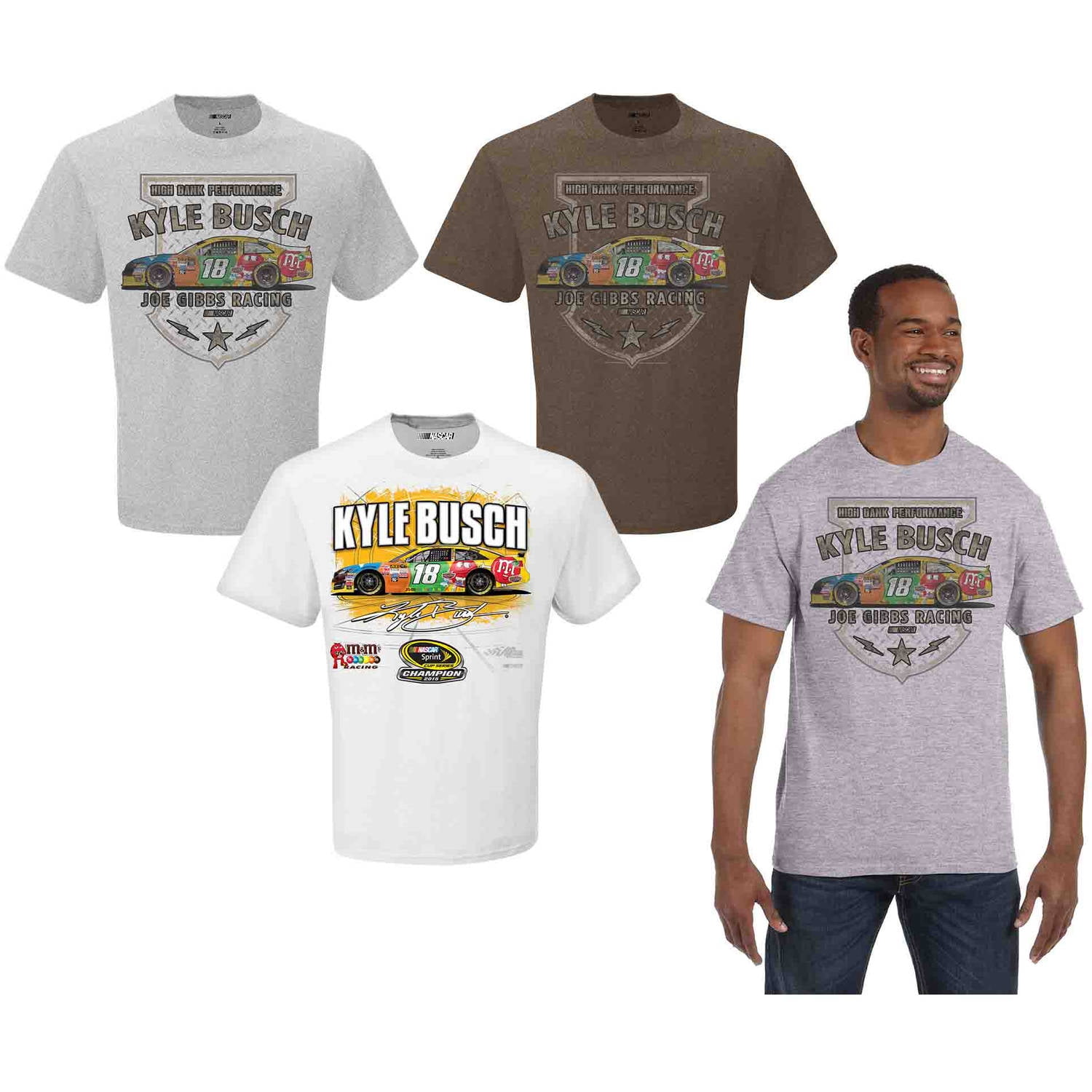 NASCAR Men's Kyle Busch 3 Pack Tee Shirts