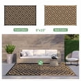 thumbnail image 2 of DEORAB Outdoor Rug Reversible 8x10' Patio Rug,Clearance Outside Plastic Waterproof Mat,Fordable for Patio, Camping, RV, Deck, black&brown, 2 of 5