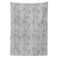 thumbnail image 3 of Ambesonne Floral Tablecloth Rectangular Table Cover, Flowers with Leaves, 60"x90", Taupe Grey and White, 3 of 4