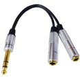 thumbnail image 1 of 1/4 inch TRS stereo splitter Y-cable, 20cm., 1 of 1