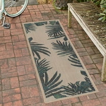Unique Loom Baja Outdoor Collection Area Rug - Bufadora (2' x 5' 11" Runner Ivory/Brown)