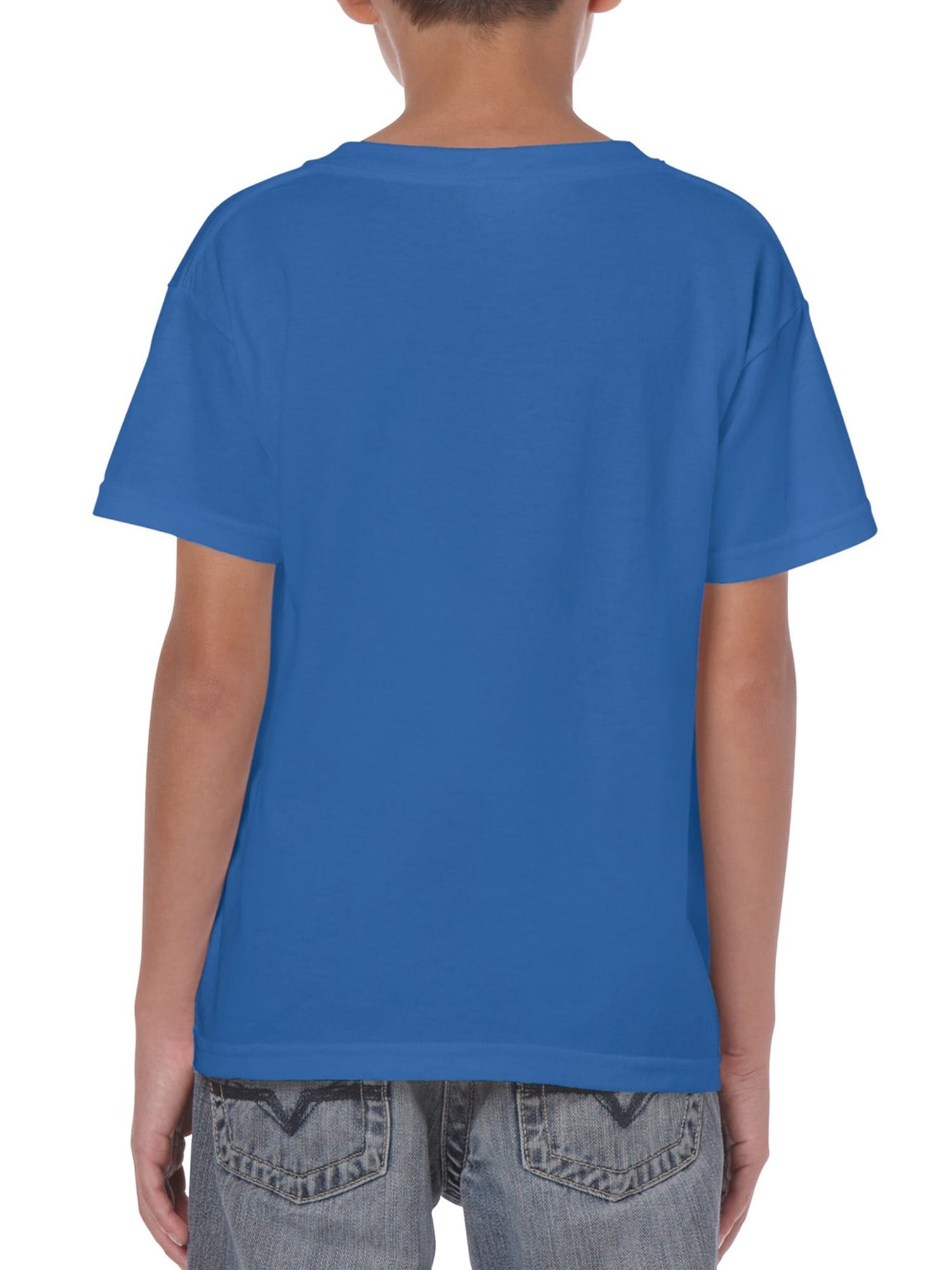 Boys Summer Short Sleeve Crew Neck T-Shirt Children Kids Top with Horse Logo