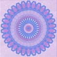 thumbnail image 1 of Ahgly Company Machine Washable Indoor Square Transitional Purple Mimosa Purple Area Rugs, 6' Square, 1 of 7