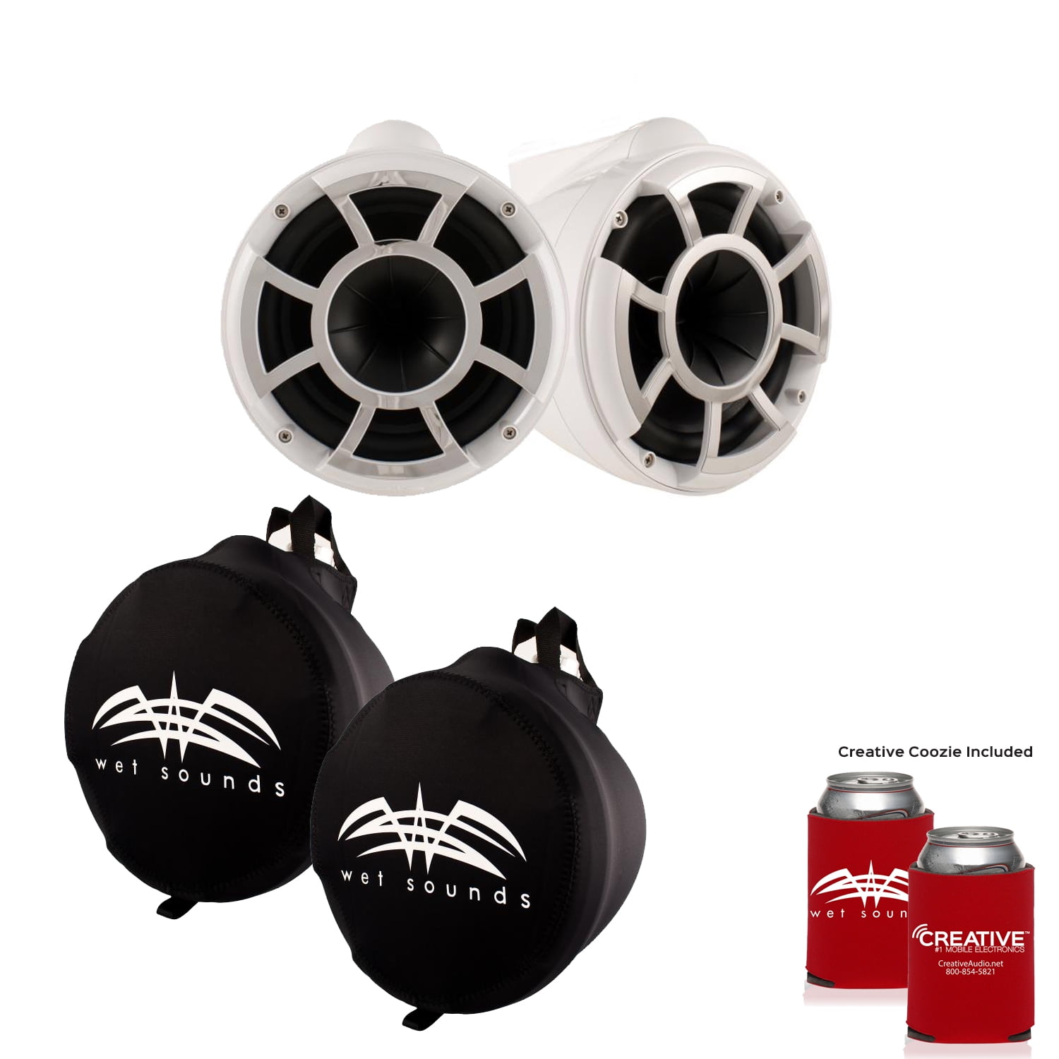 Wet Sounds REV 8 X Mount Tower Speakers with Wet Sounds Suitz speaker