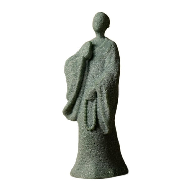 Estatua de monje de estilo chino, micropaisaje, regalo, centro de mesa coleccionable, arte artesanal, adorno de bonsái, decoración de mesa.