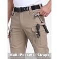thumbnail image 4 of NAVEKULL Men's Cotton Flex Cargo Pants Lightweight Stretch Work Pants Durable Outdoor Hiking Trousers With 15 Pockets, 4 of 8