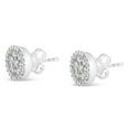 thumbnail image 4 of AGS Certified 14K White Gold 1.0 Cttw Brilliant-Cut Diamond Halo-Style Cluster Round Button Stud Earrings (G-H Color, I1-I2 Clarity), 4 of 8