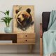 thumbnail image 5 of Qisvanset Framed Canvas Wall Art, 12x16 Inch Vintage Grizzly Bear Nature Cabin Wall Art, 5 of 5
