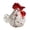 White, variant on Hand Blown Glass Chickens Statue Rooster Chicken Figurines Sculptures Decorative Ornament for Home Decors