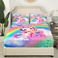 thumbnail image 3 of Erosebridal Monogrammed B Twin Sheet Sets, Kawaii Unicorn Bed Sheets Twin, Cartoon Rainbow Bedding Twin Size, Ultra Soft Bedroom Decoration, 3pcs, 3 of 7