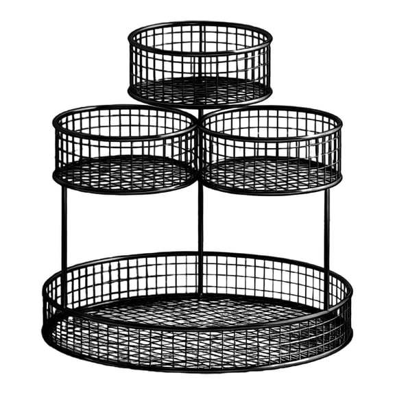 1 Pcs 4 Tier Fruit Basket Large Capacity Metal Mesh Wire Stand, Kitchen Vegetable Holder Countertop Candy Snacks Storage for Countertop Candy Snacks Storage