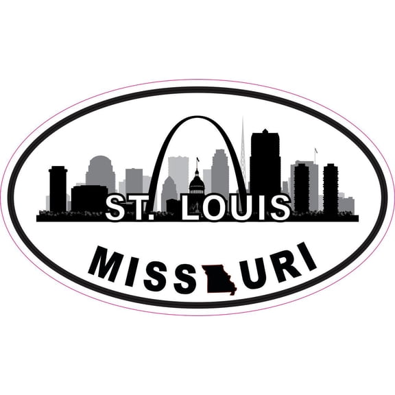 5in x 3in Oval St Louis Missouri Vinyl Sticker