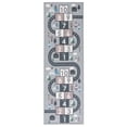 thumbnail image 2 of SAFAVIEH Kids Playhouse City Hopscotch Machine Washable Area Rug, Grey/Pink, 3'3" x 3'3" Round, 2 of 4