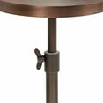 thumbnail image 5 of Kate and Laurel Engles Traditional Adjustable-Height Pedestal Drink Table, 10 x 10 x 30, Bronze, Vintage Round Indoor Metal Plant Stand with Embossed Sunburst Pattern, 5 of 10