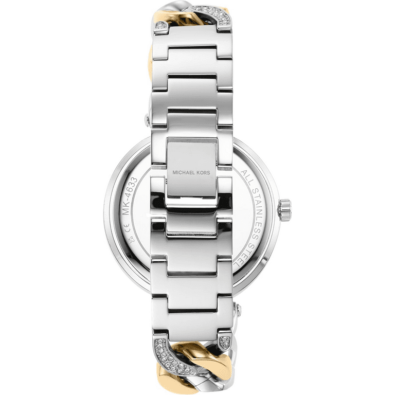 MICHAEL KORS MK4633 CATELYN WHITE GLITZ DIAL TWO TONE