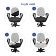 thumbnail image 4 of Fruit Office Chair Slipcover, Hand Drawing Style Apples Cherries Pears and Hearts Romantic Art, Protective Stretch Decorative Fabric Cover, Standard Size, Salmon Pale Sky Blue, by Ambesonne, 4 of 5